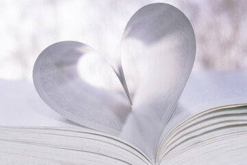 Heart from the pages of a book