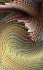 3D illustration of multicoloured diagonal stripes pattern and design