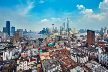 Rideaux velours Shanghai shanghai urban scenery
