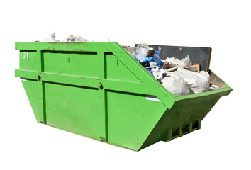 Green skip (dumpster) for municipal waste - 410820389
