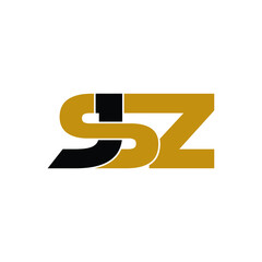 JSZ letter monogram logo design vector