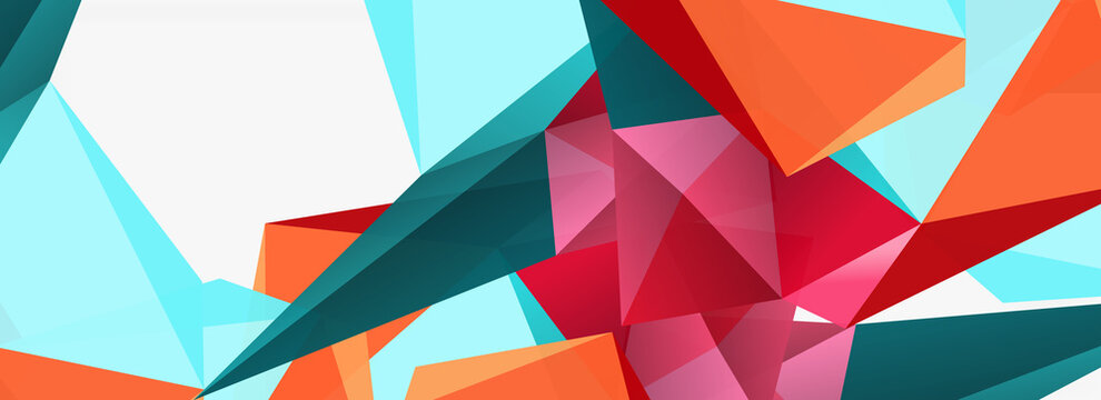 3d Mosaic Abstract Backgrounds, Low Poly Shape Geometric Design