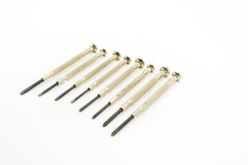 Precision screwdriver isolated on a white background.