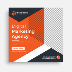 
Digital Marketing Social Media Post Template, Digital marketing agency, Square Flyer Template, Editable web Banner Post Template, Digital Business Marketing Social Media Banner