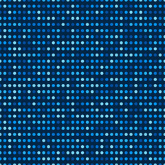 Dotted pattern. Background of blue dots on a dark background. Vector 10 EPS.