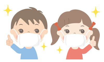 マスク着用★男の子と女の子