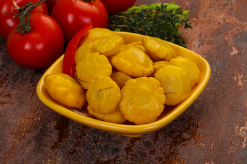 Tasty marinated patisson