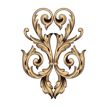 Vintage Baroque Victorian frame border floral ornament leaf scroll engraved retro flower pattern decorative design tattoo black and white Japanese filigree calligraphic vector heraldic swirl