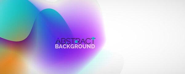 Fluid color gradient abstract background, trendy colorful wallpaper. Vector illustration for placards, brochures, posters, banners and covers