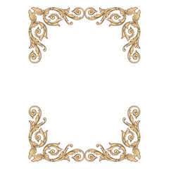 Decorative frames. Retro ornamental frame, vintage rectangle ornaments and ornate border. Decorative wedding frames, antique museum picture borders or deco devider. Isolated icons vector set