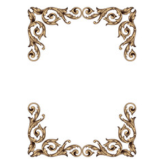 Decorative frames. Retro ornamental frame, vintage rectangle ornaments and ornate border. Decorative wedding frames, antique museum picture borders or deco devider. Isolated icons vector set