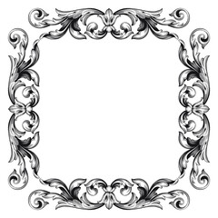 Decorative frames. Retro ornamental frame, vintage rectangle ornaments and ornate border. Decorative wedding frames, antique museum picture borders or deco devider. Isolated icons vector set