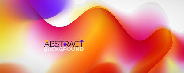 Fluid color gradient abstract background, trendy colorful wallpaper. Vector illustration for placards, brochures, posters, banners and covers