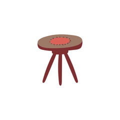 Doodle coffee table icon. Cute hand drawn vector illustration