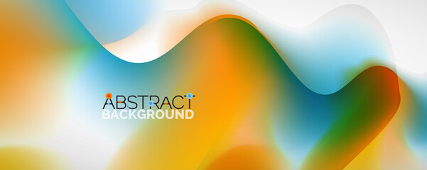 Fluid color gradient abstract background, trendy colorful wallpaper. Vector illustration for placards, brochures, posters, banners and covers