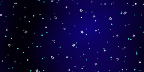 Falling Snowflakes seamless pattern flying snow