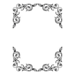 Decorative frames. Retro ornamental frame, vintage rectangle ornaments and ornate border. Decorative wedding frames, antique museum picture borders or deco devider. Isolated icons vector set