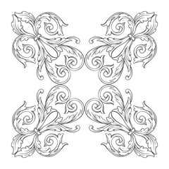 Calligraphic design elements: page decoration, Premium Quality and Satisfaction Guarantee Label, antique and baroque frames and floral ornaments, grunge frames.