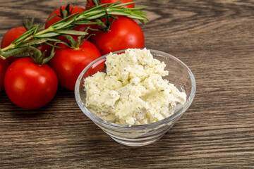 Soft cream cheese with herbs