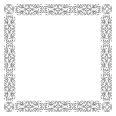 Calligraphic design elements: page decoration, Premium Quality and Satisfaction Guarantee Label, antique and baroque frames and floral ornaments, grunge frames.