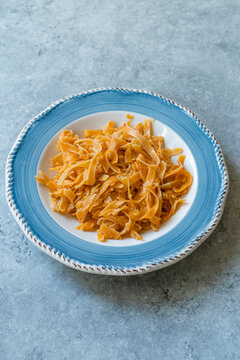 Turkish Noodle Eriste Flavored with Tomato Paste and Capia Pepper alsa called Red Pepper Plain.