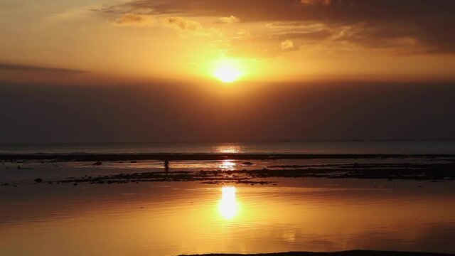 Majestic sunset reflections in Bali