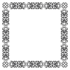 Calligraphic design elements: page decoration, Premium Quality and Satisfaction Guarantee Label, antique and baroque frames and floral ornaments, grunge frames.