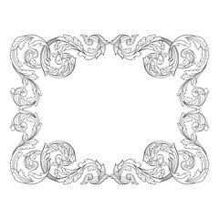 Calligraphic design elements: page decoration, Premium Quality and Satisfaction Guarantee Label, antique and baroque frames and floral ornaments, grunge frames.