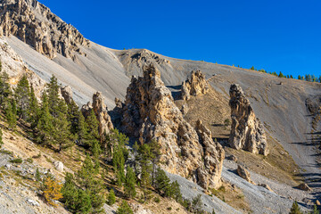 The Deserted Casse and the Izoard Pass in the french Alps, France.
