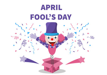 Celebration Happy April Fool's Day Wearing a Jester Hat Background Design. Vector Illustration.
