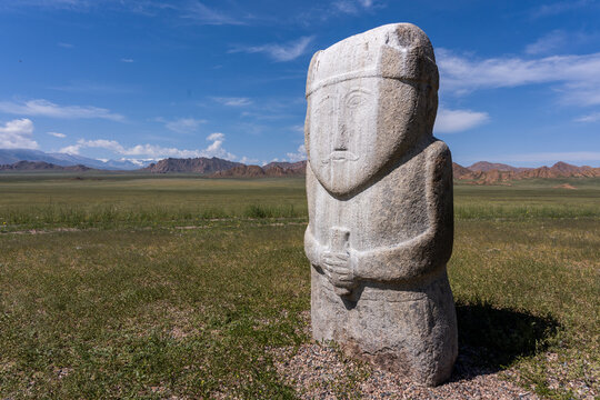 Statue Balbal Mongolia Steppe