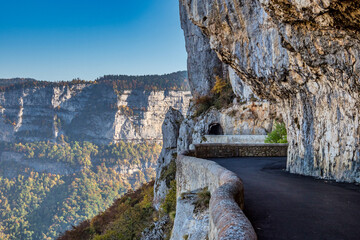 Landscape of Vercors in France - view of Combe Laval, Col del la Machine