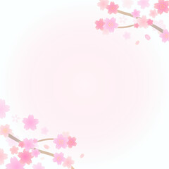 桜・春のナチュラルフレーム素材