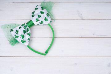 St Patricks Day Haarreif in grün weiß 