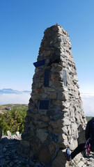 light and shadow of stone monument at Hakuba, Japan, early autumn