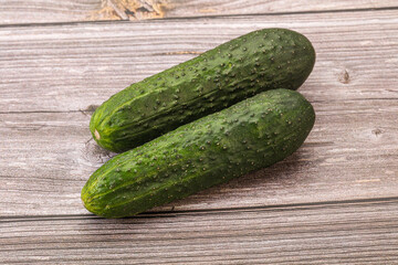 Ripe organic natural green cucumber