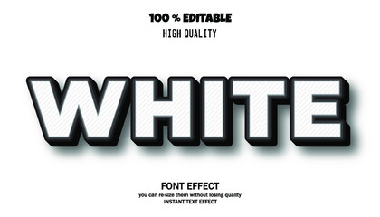 White text editable font