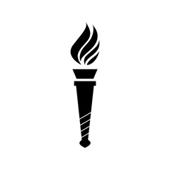 Torch icon isolated on white background 