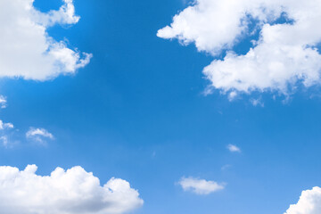 Obraz na płótnie Canvas Clouds sky frame bright blue nature background and copy space
