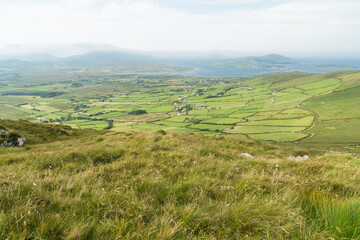 Naklejka premium Scenic coastline view of the 'Ring of Kerry' in Ireland
