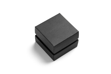 Black Jewelry Box isolated on white background.
