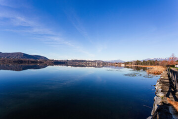 Comabbio lake, Province of Varese, Lombardy region, Italy
