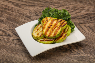Vegan cuisine Grilled zucchini slices
