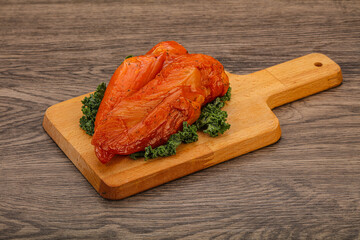 Smoked chicken breast with spices