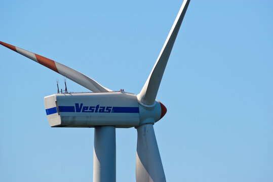 munderfing, austria, 15 aug 2015, vestas wind power plant in the upper austrian forest kobernausser wald
