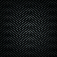 Black diamond plate texture background.