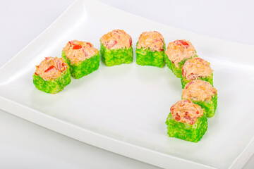 Japanese cuisine - baked roll with fish