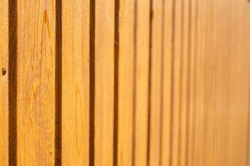 Gold texture of a fence from a gold plate under a tree from the side