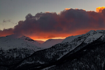 First light in Bohinj mountains	