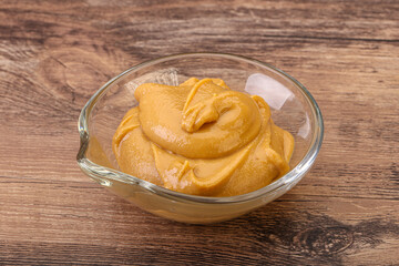 Peanut butter in the bowl